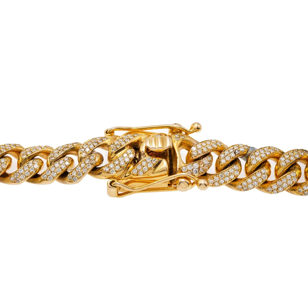 14K Yellow Gold 24 Cuban Chain With 16.83 CT Diamonds