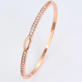 18k Rose Gold Plated Sleek Bangle