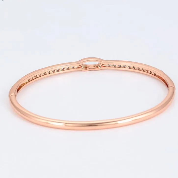 18k Rose Gold Plated Sleek Bangle