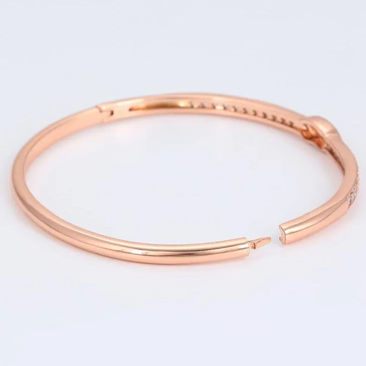 18k Rose Gold Plated Sleek Bangle