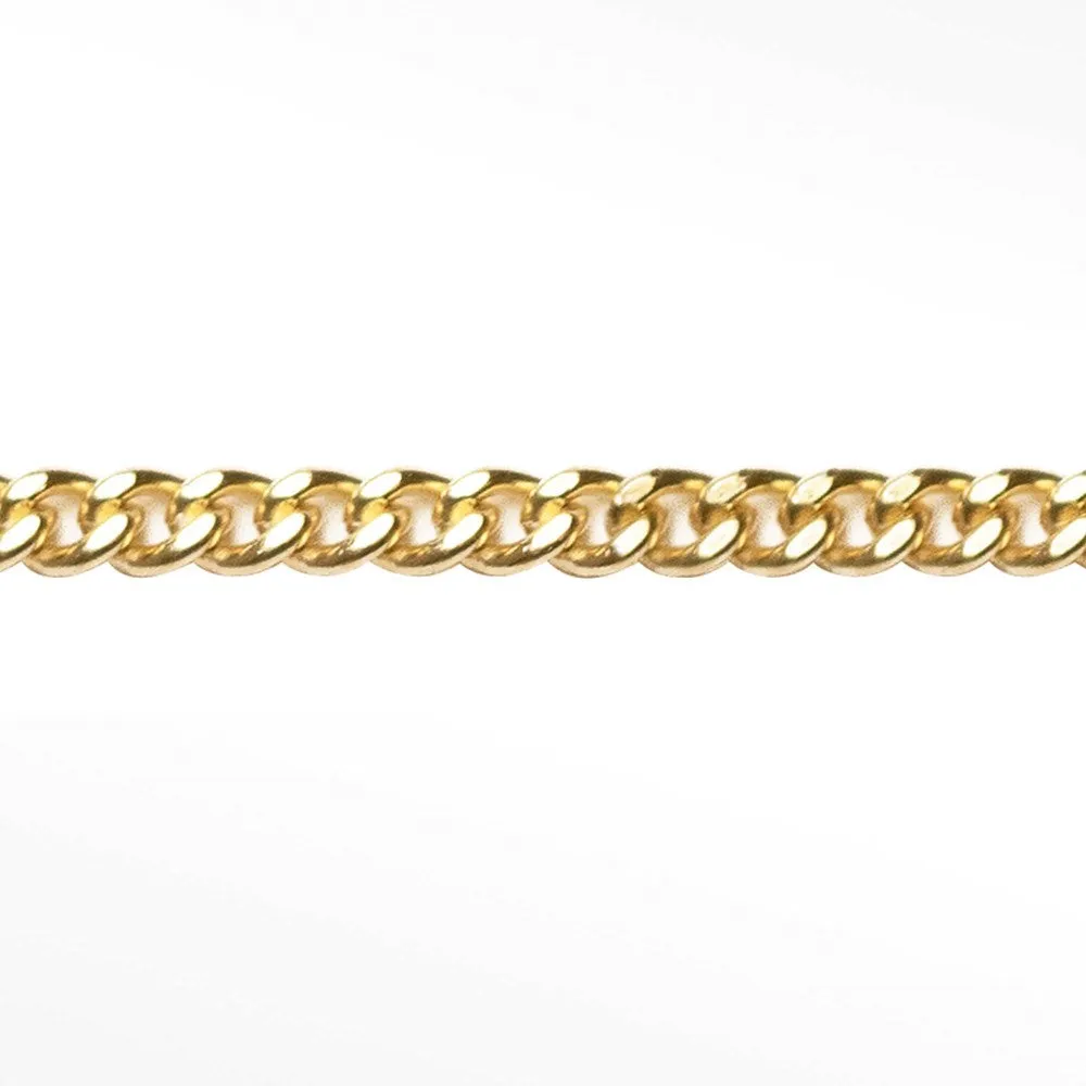 5.5mm Cuban Diamond Cut 14k Gold Chain Sold by the inch