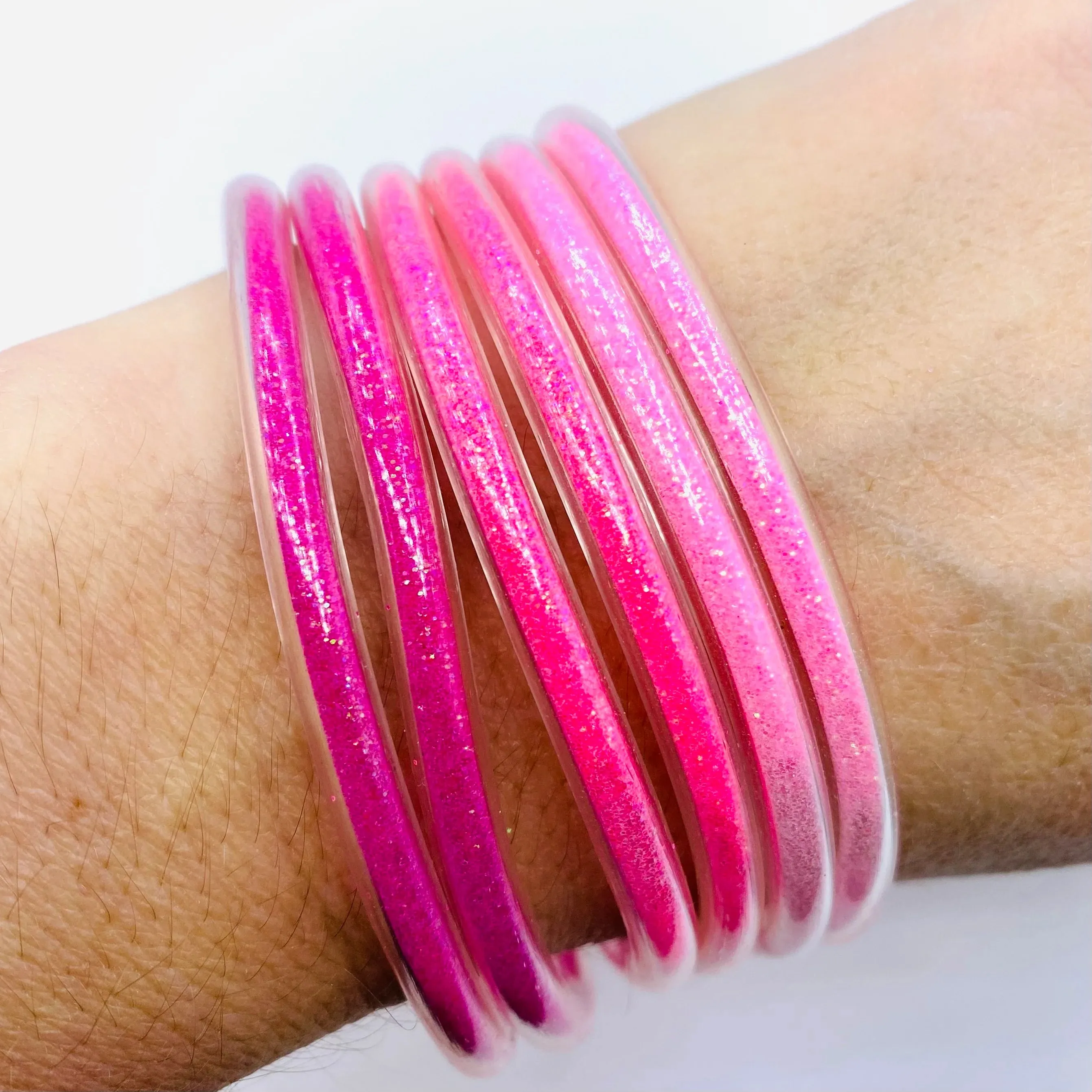 6 Piece Glitter Bangle Set