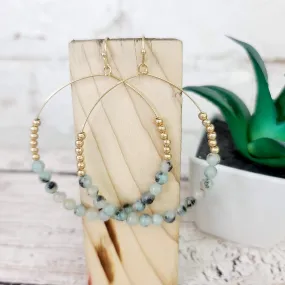 Amazonite Hoop Earring