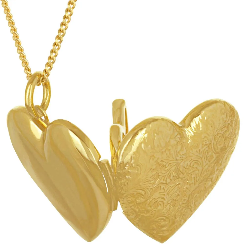 Antique Heart Locket Necklace