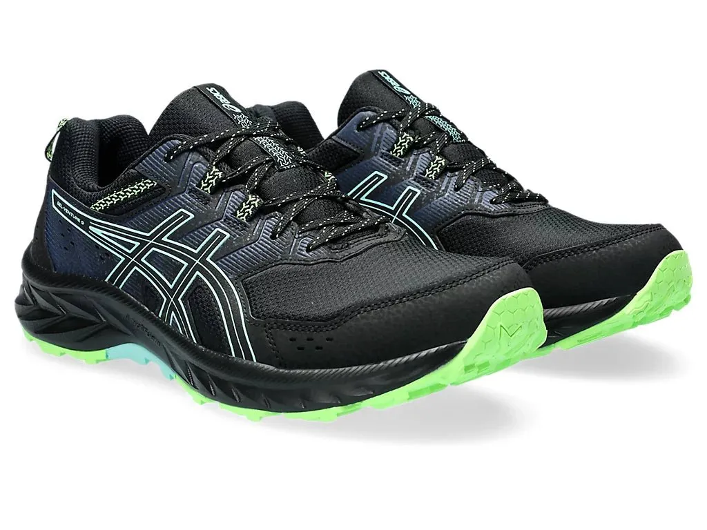 ASICS MEN'S GEL VENTURE 9 BLACK/GREEN SHOES