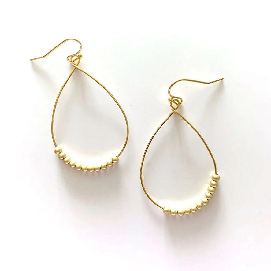 Aster Beaded Earring in Gold