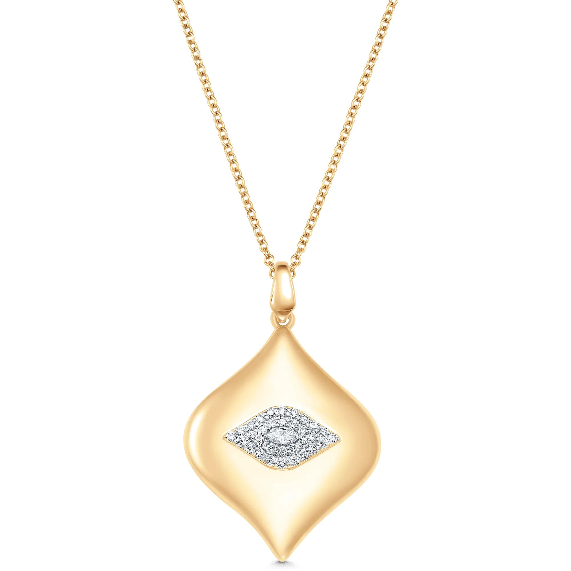 Aurora Illusion Large Marquise Pendant Illusion Necklace