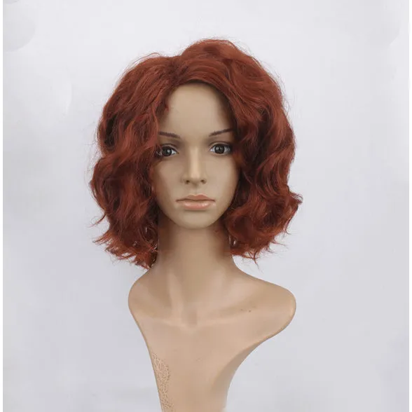 Avengers black widow wig cosplay accessory