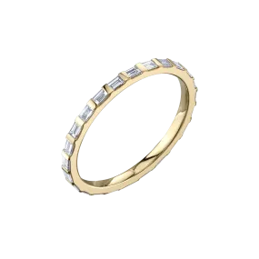 Baguette Axis Ring with White Diamonds