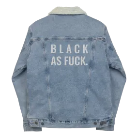 Black As Fuck Sherpa Denim Jacket