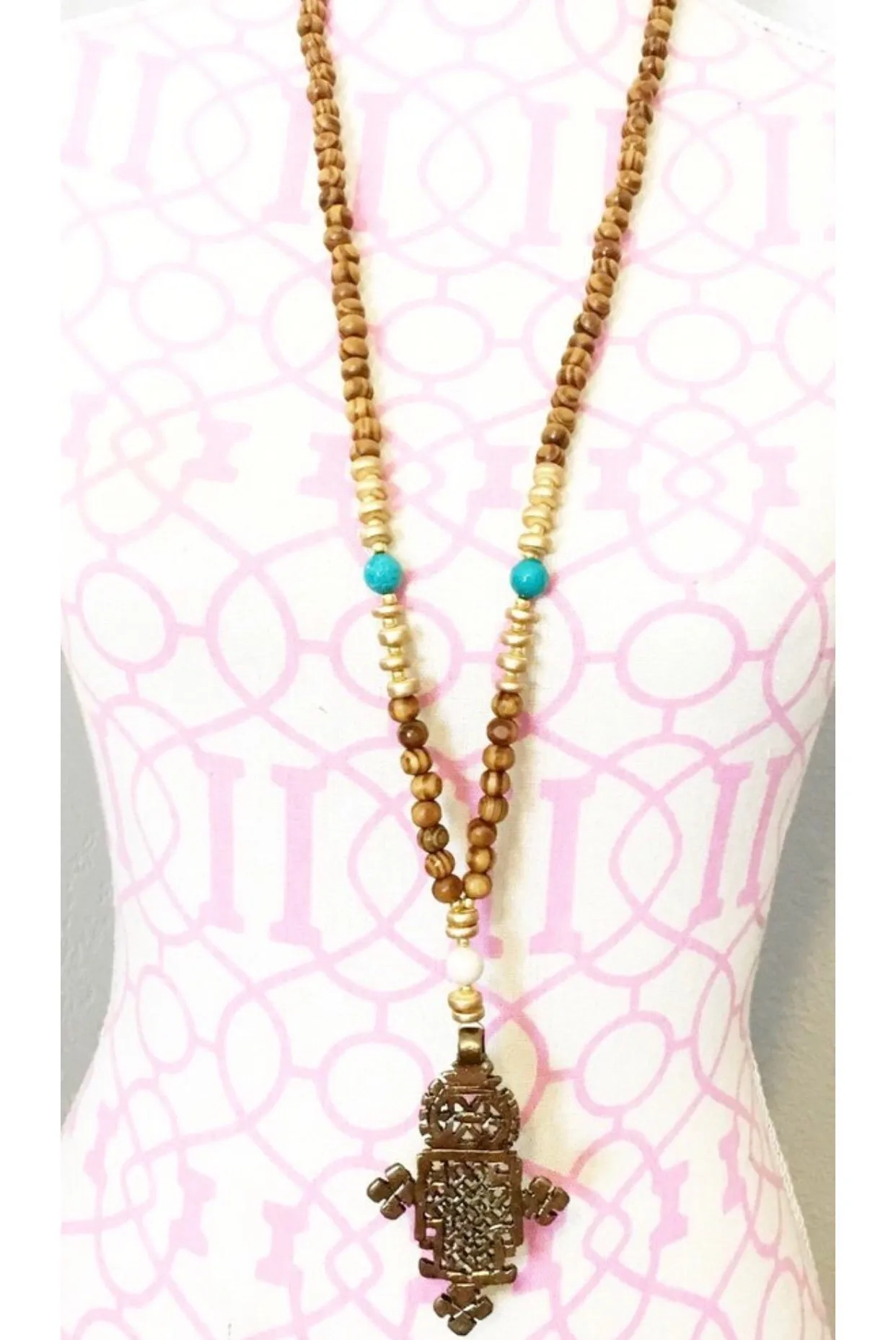 Brooke Necklace: Ethiopian Cross Pendant