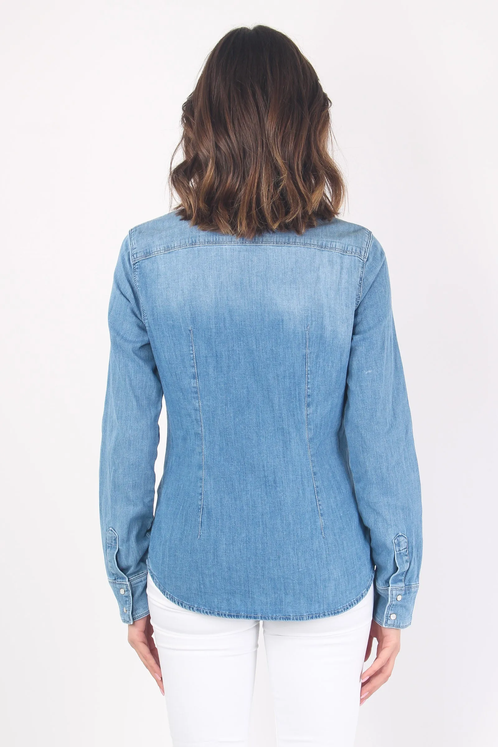 Camicia Denim Basica Denim Medio