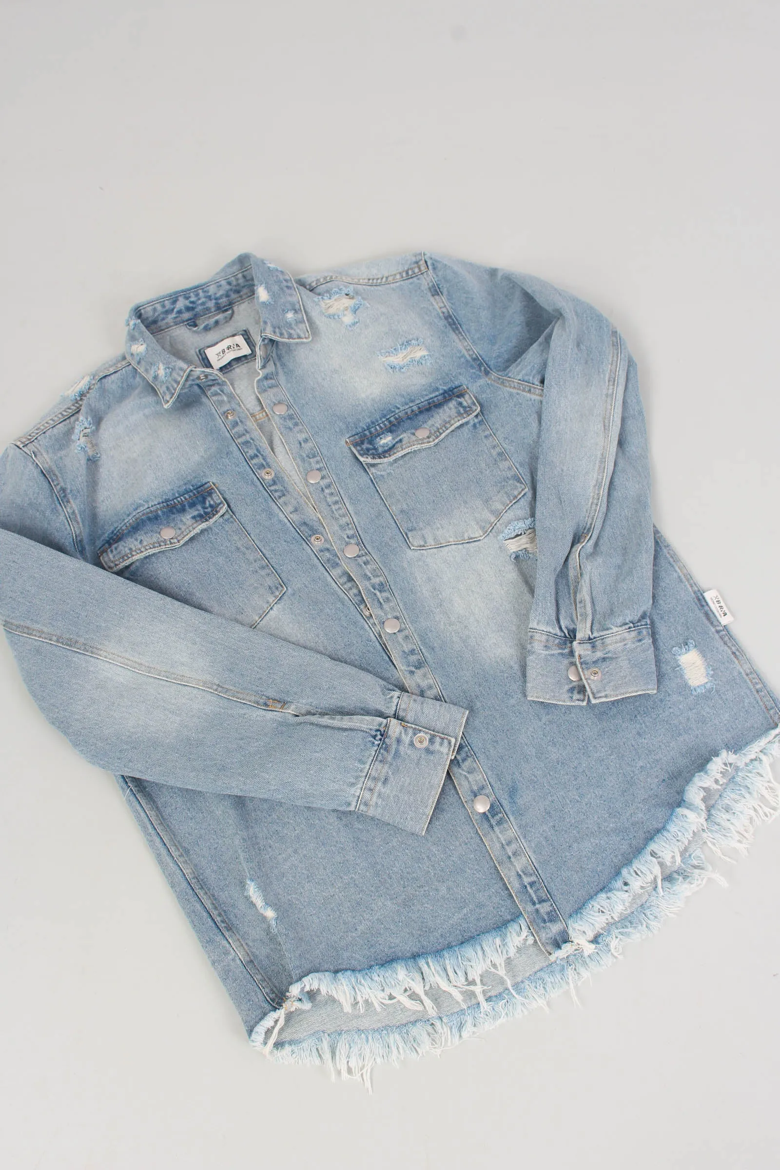 Camicia Denim Rotture Denim Chiaro