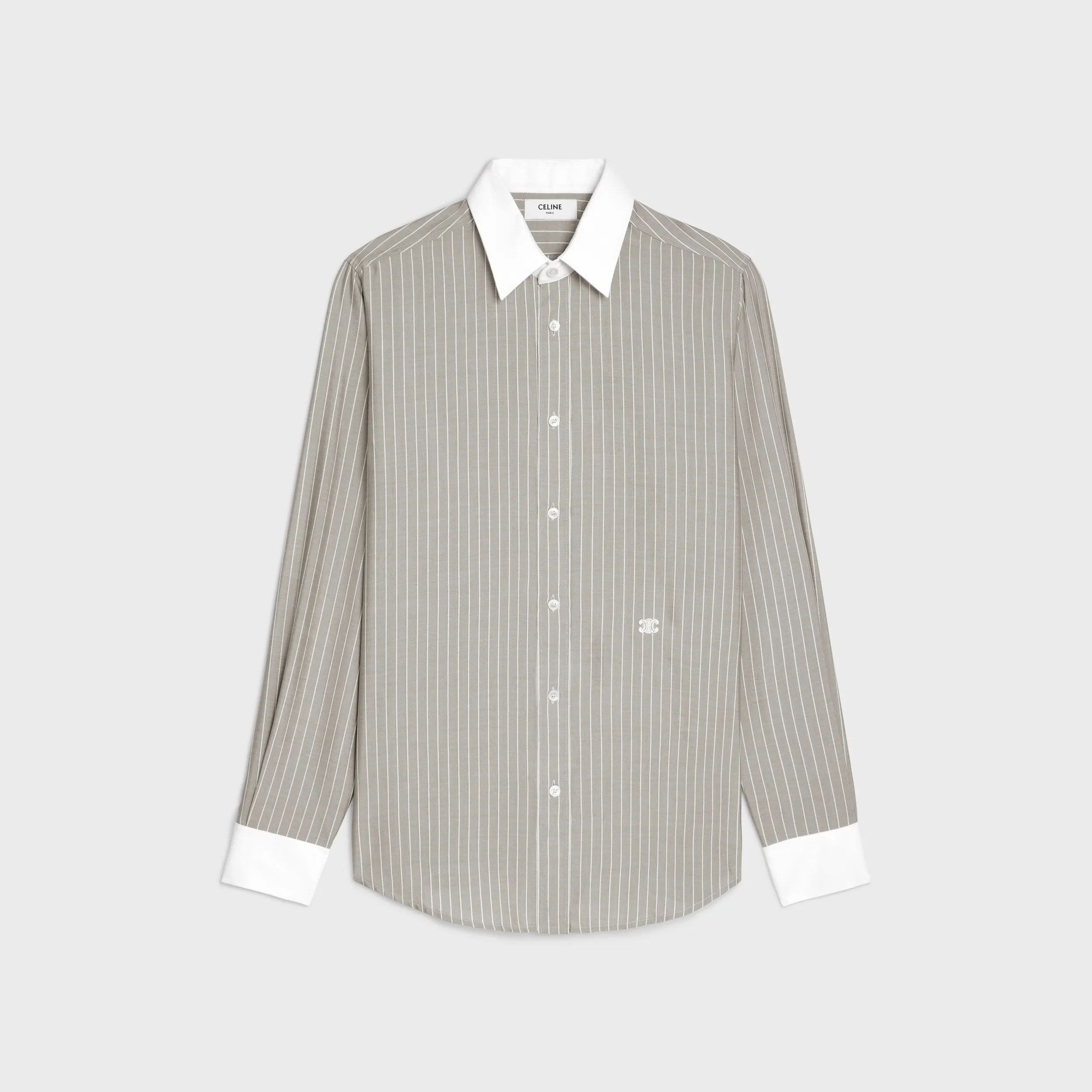 CELINE  | LOOSE CARNABY SHIRT IN STRIPED SILK 2C72A948S.18CI