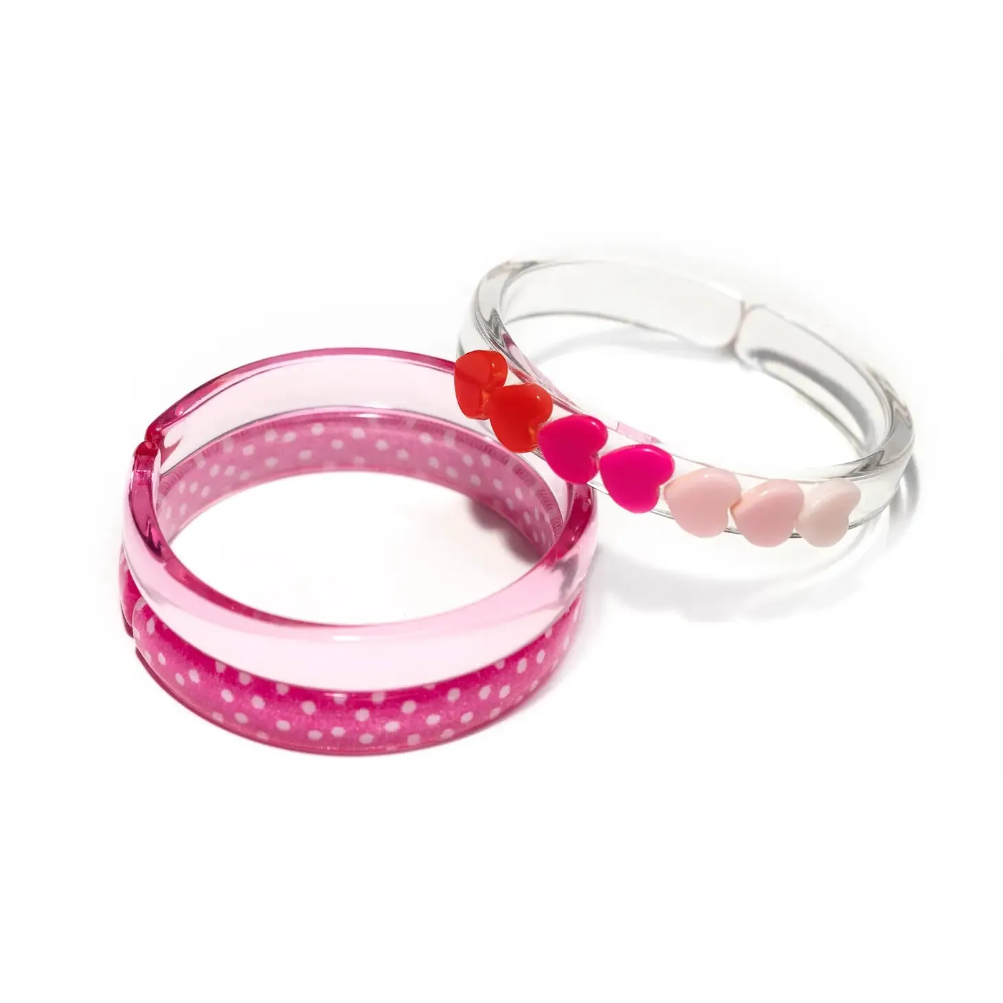 Centipede Heart Pink Shades Bangle Set of 3