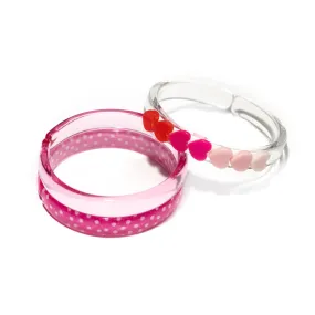 Centipede Heart Pink Shades Bangle Set of 3