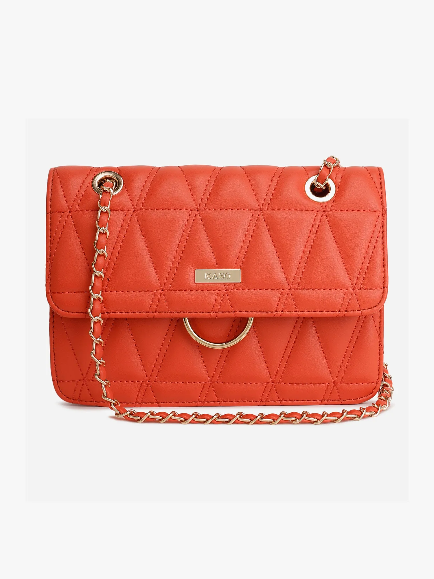 Chain Handle Quilted Shoulder Bag