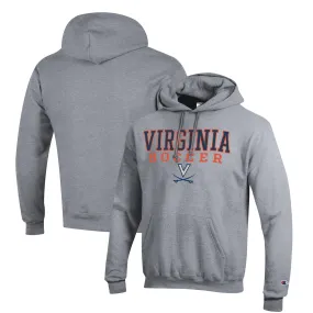 Champion Virginia Cavaliers Gray Soccer Stack Logo Powerblend Pullover Hoodie