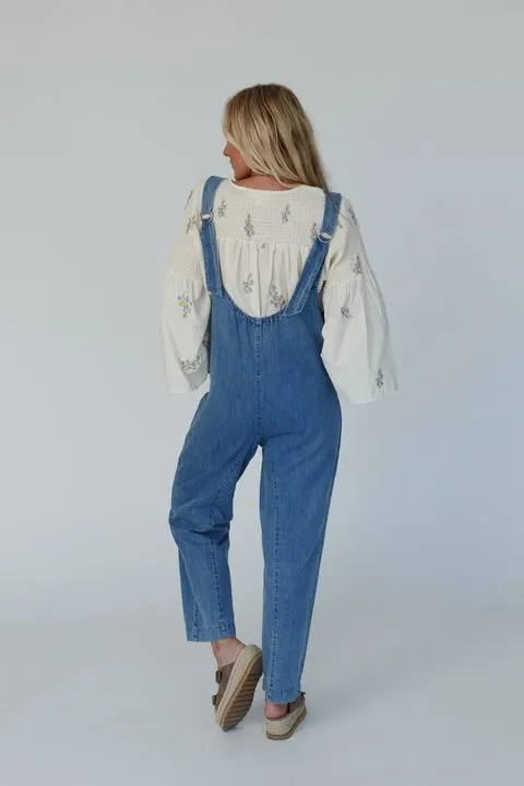 City Sunrise Denim Overalls - Denim