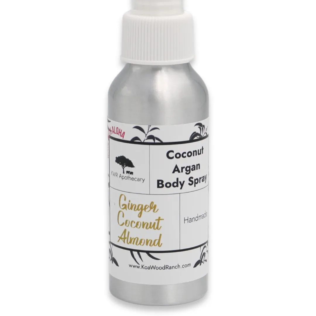 Coconut Argan Body Spray - Ginger Coconut Almond