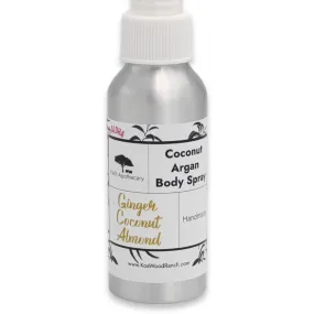 Coconut Argan Body Spray - Ginger Coconut Almond