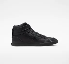 CONVERSE JUNIOR PRO BLAZE LEATHER TRIPLE BLACK SHOES