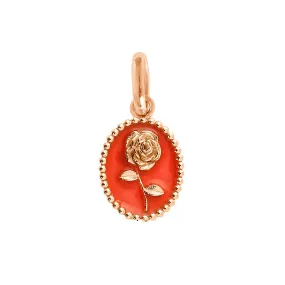 Coral Rose Pendant, Rose Gold