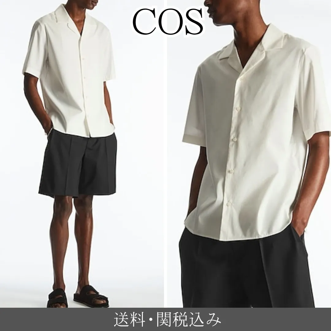 COS  |Silk Plain Cotton Short Sleeves Shirts