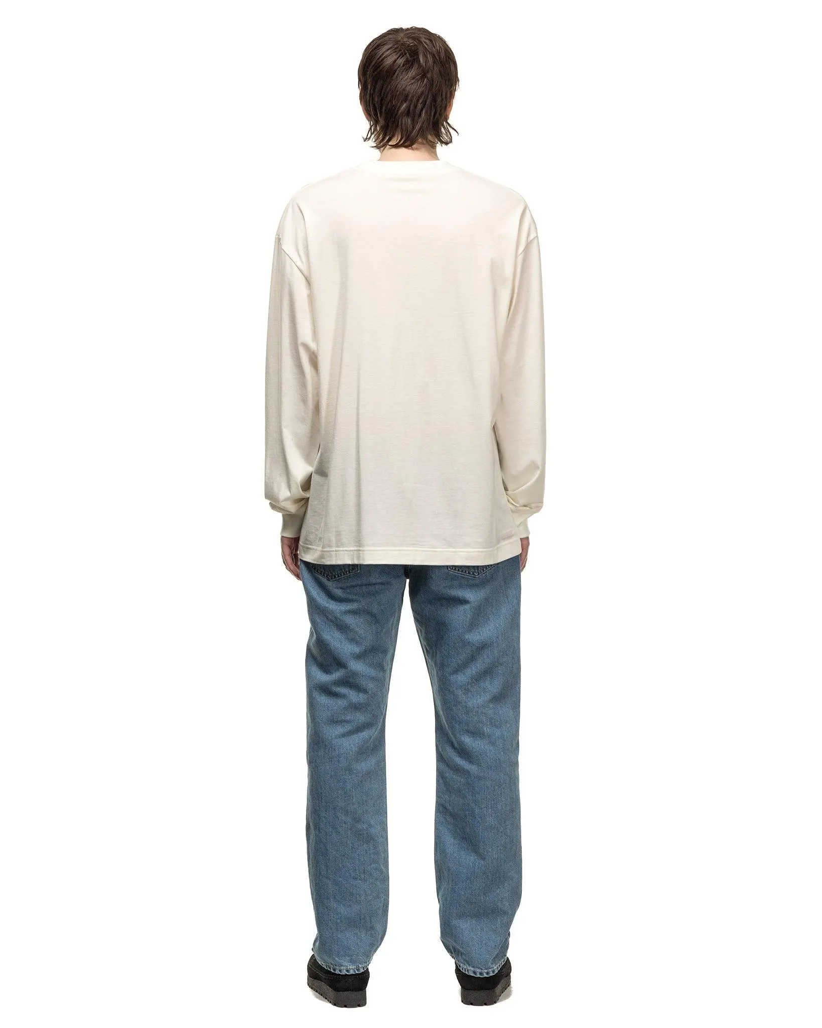 Cotton Silk L/S Baggy Tee White