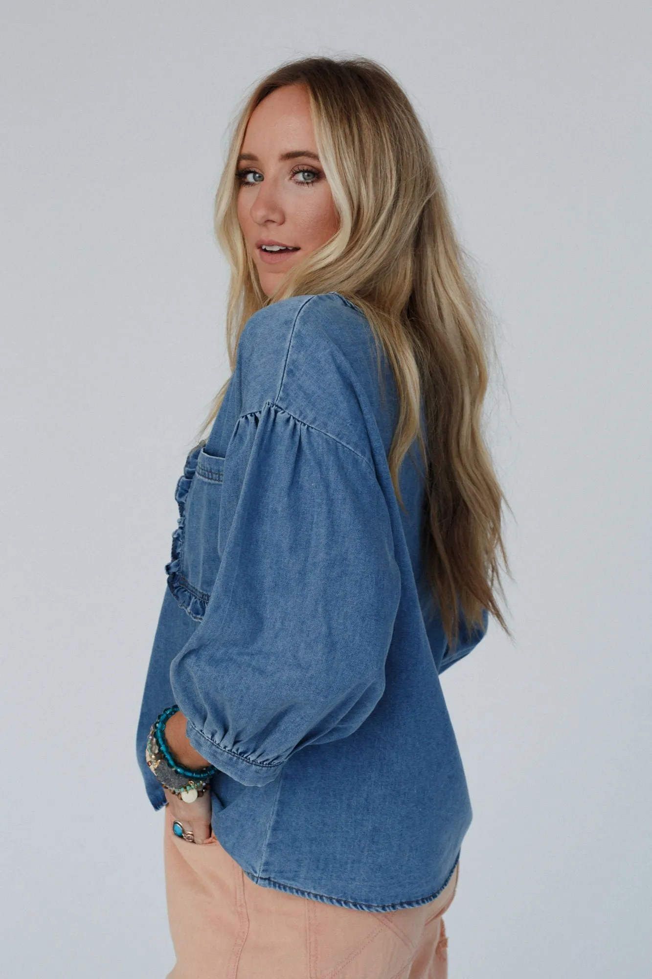 Country Breeze Denim Top - Denim