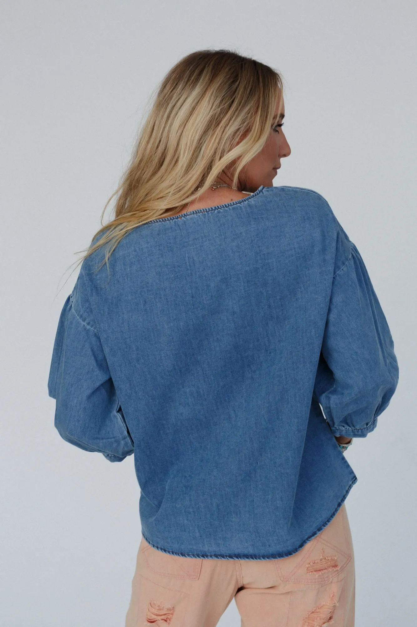 Country Breeze Denim Top - Denim