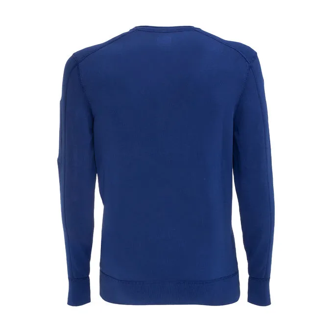 CREWNECK PULL WITH POCKET Man Blue Quarz