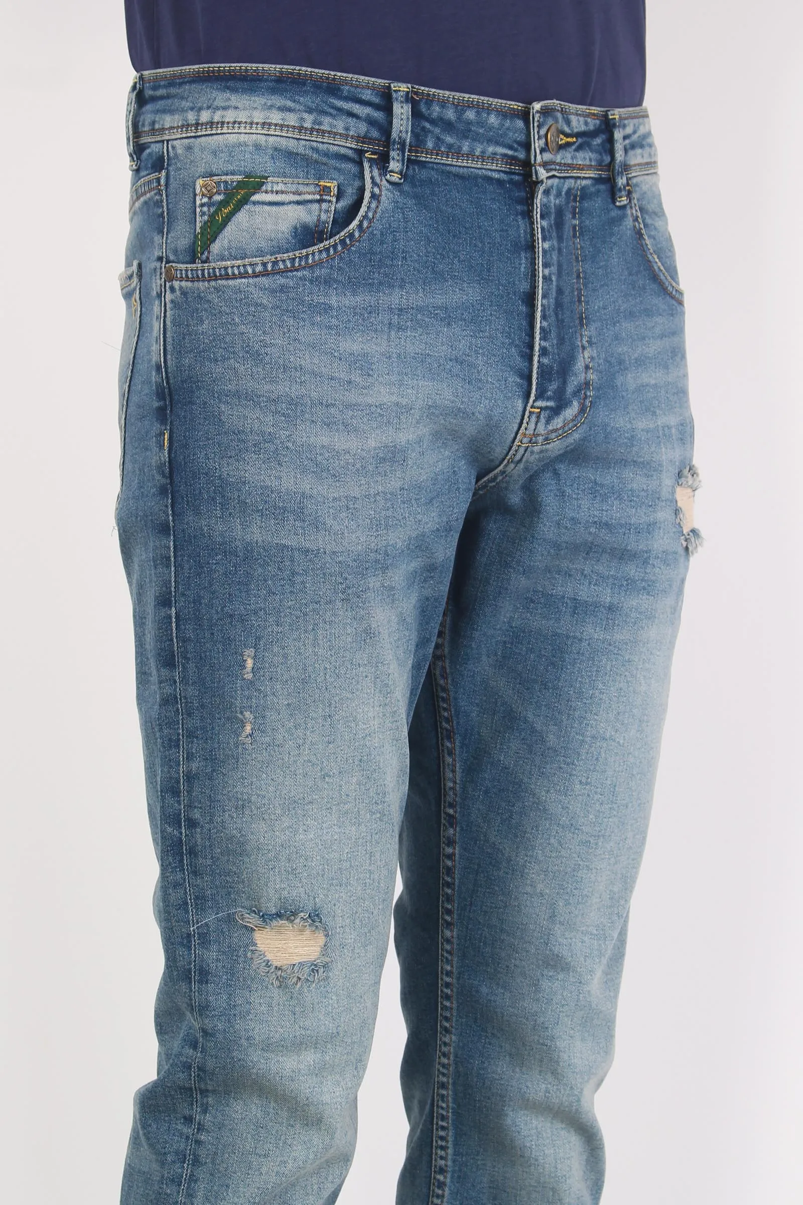 Denim Carrot Fit Denim Medio