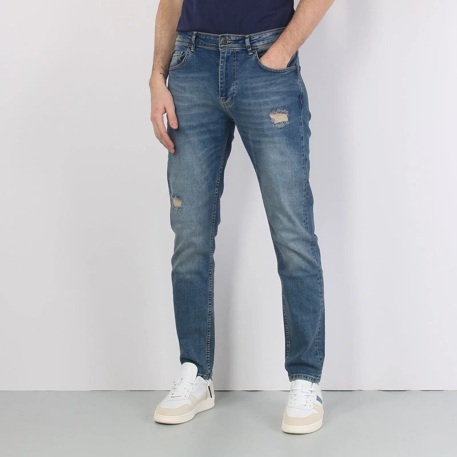 Denim Carrot Fit Denim Medio