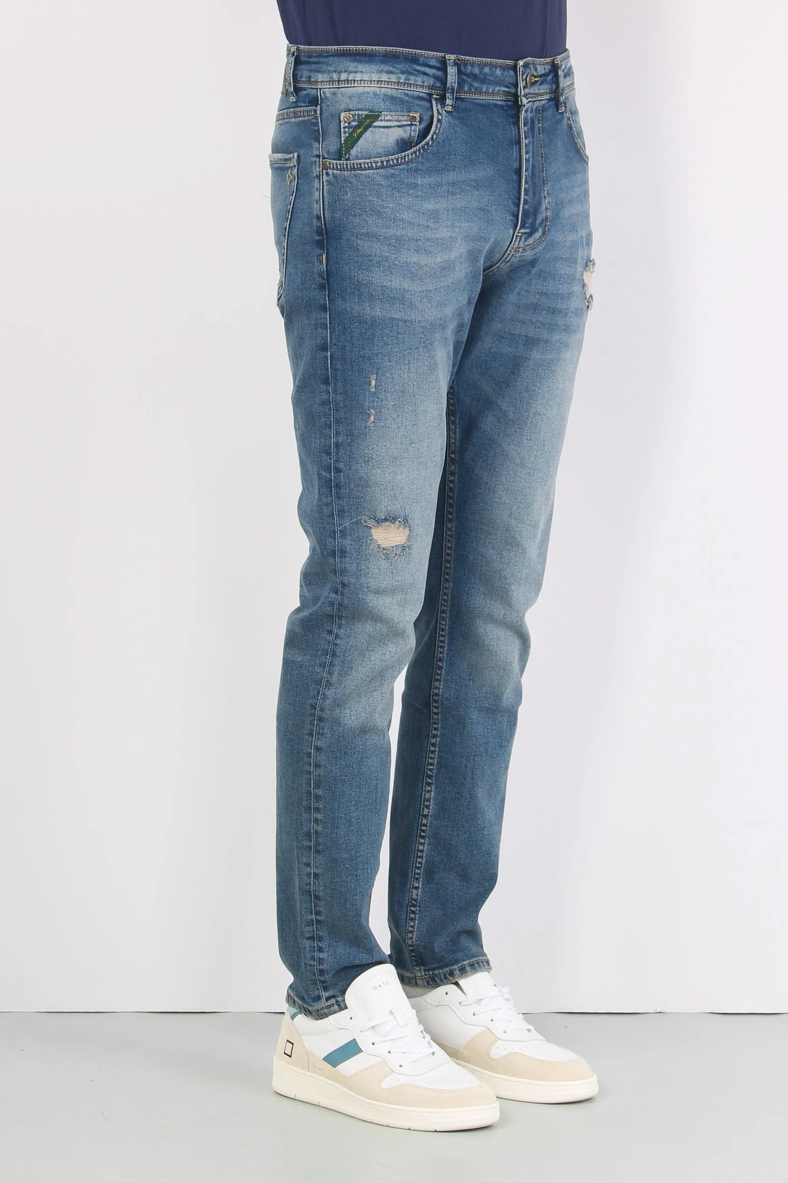 Denim Carrot Fit Denim Medio