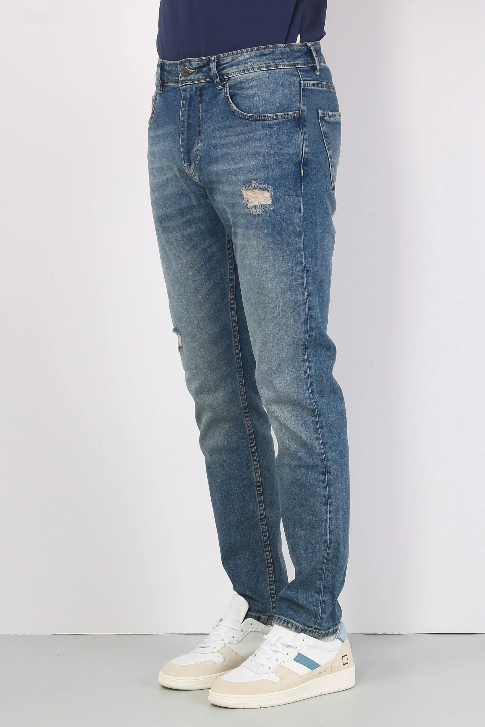 Denim Carrot Fit Denim Medio