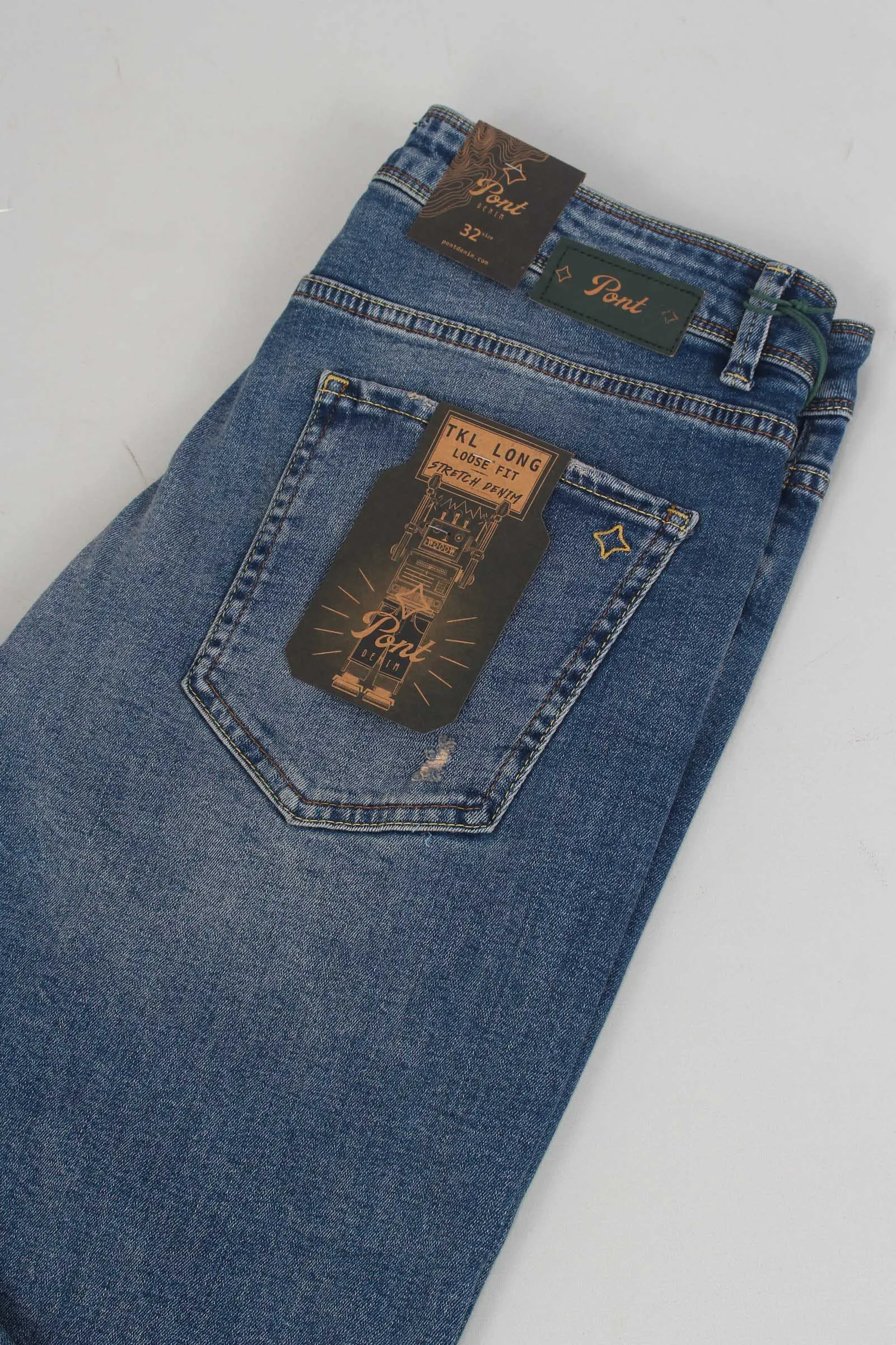 Denim Carrot Fit Denim Medio