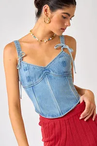 Denim Corset Top