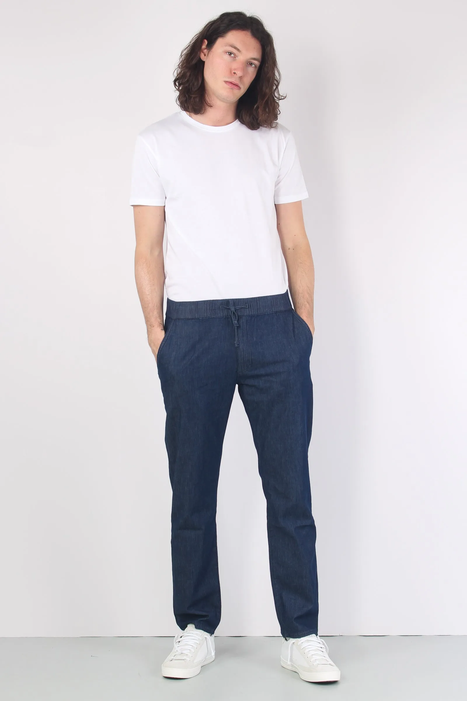 Denim Coulisse Relaxed Denim Scuro