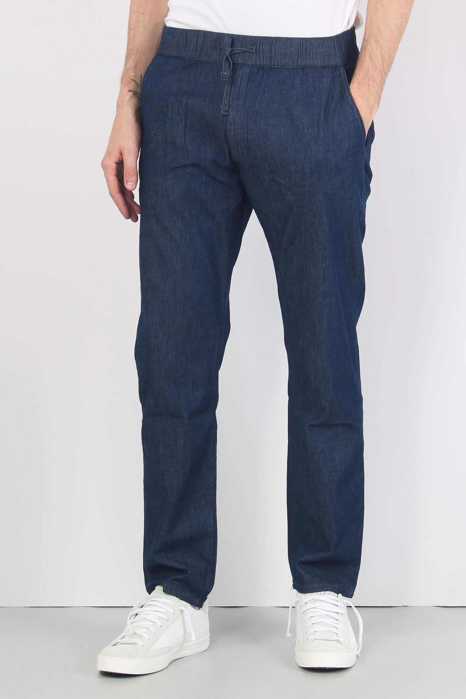 Denim Coulisse Relaxed Denim Scuro