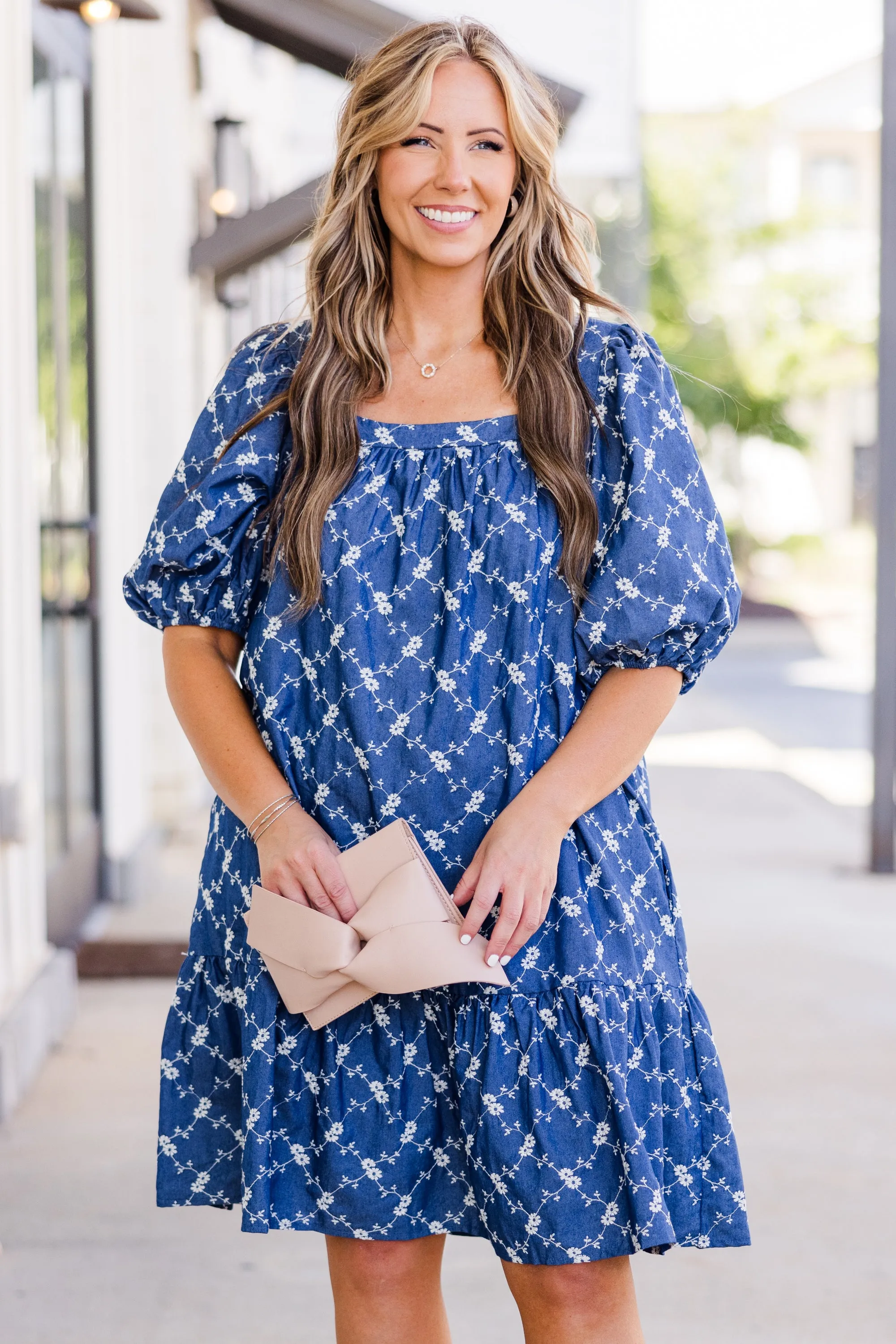 Denim Daze Dress, Denim Blue