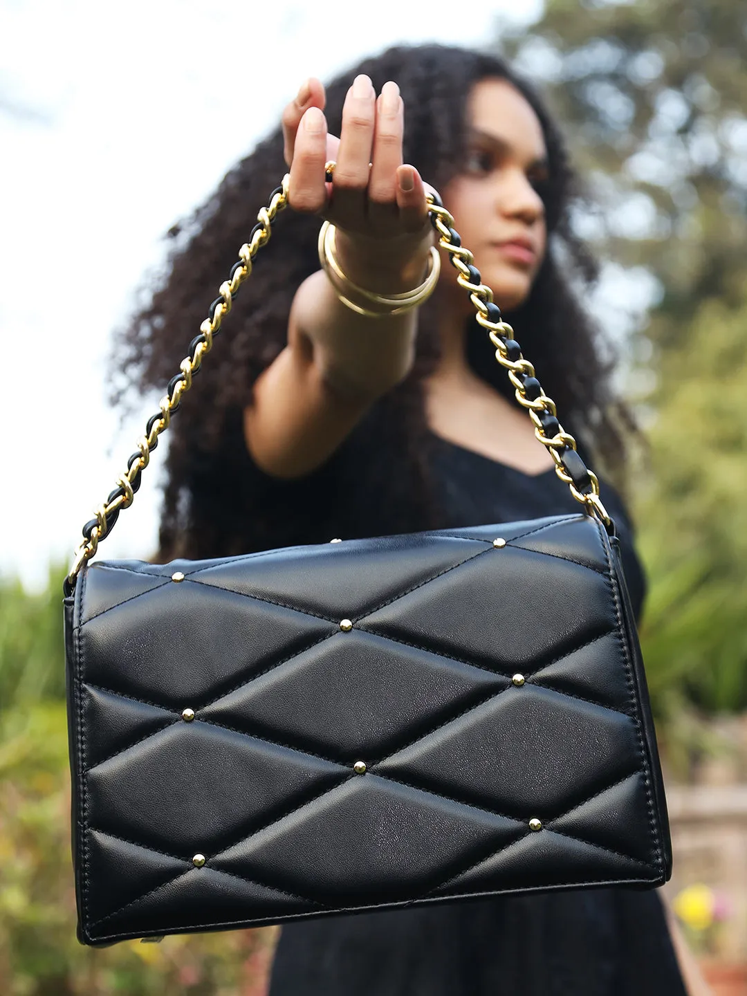 Diamond Quilted Chain Shoulder Bag