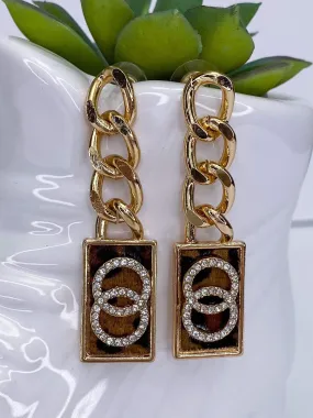 Dianna Dangle Gold Link Earring