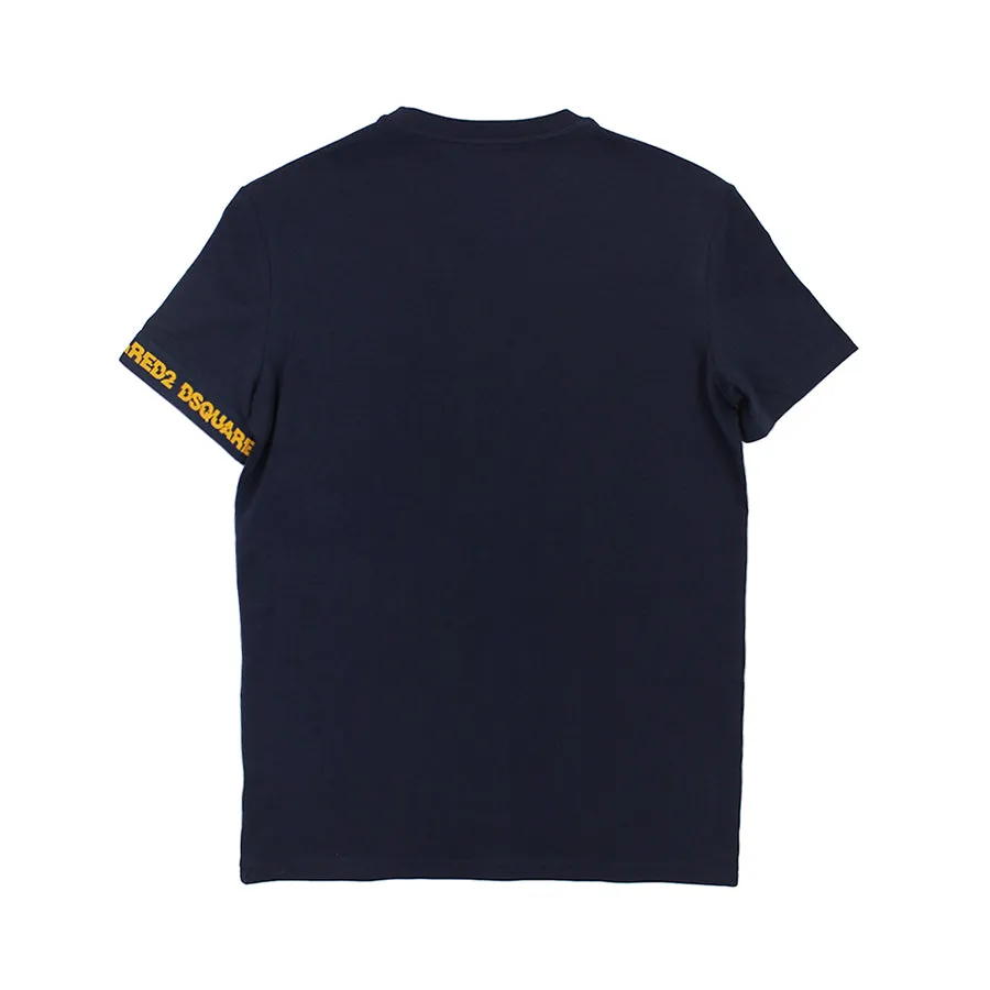 DSQUARED2 - Tape Sleeve Logo T-Shirt in Navy