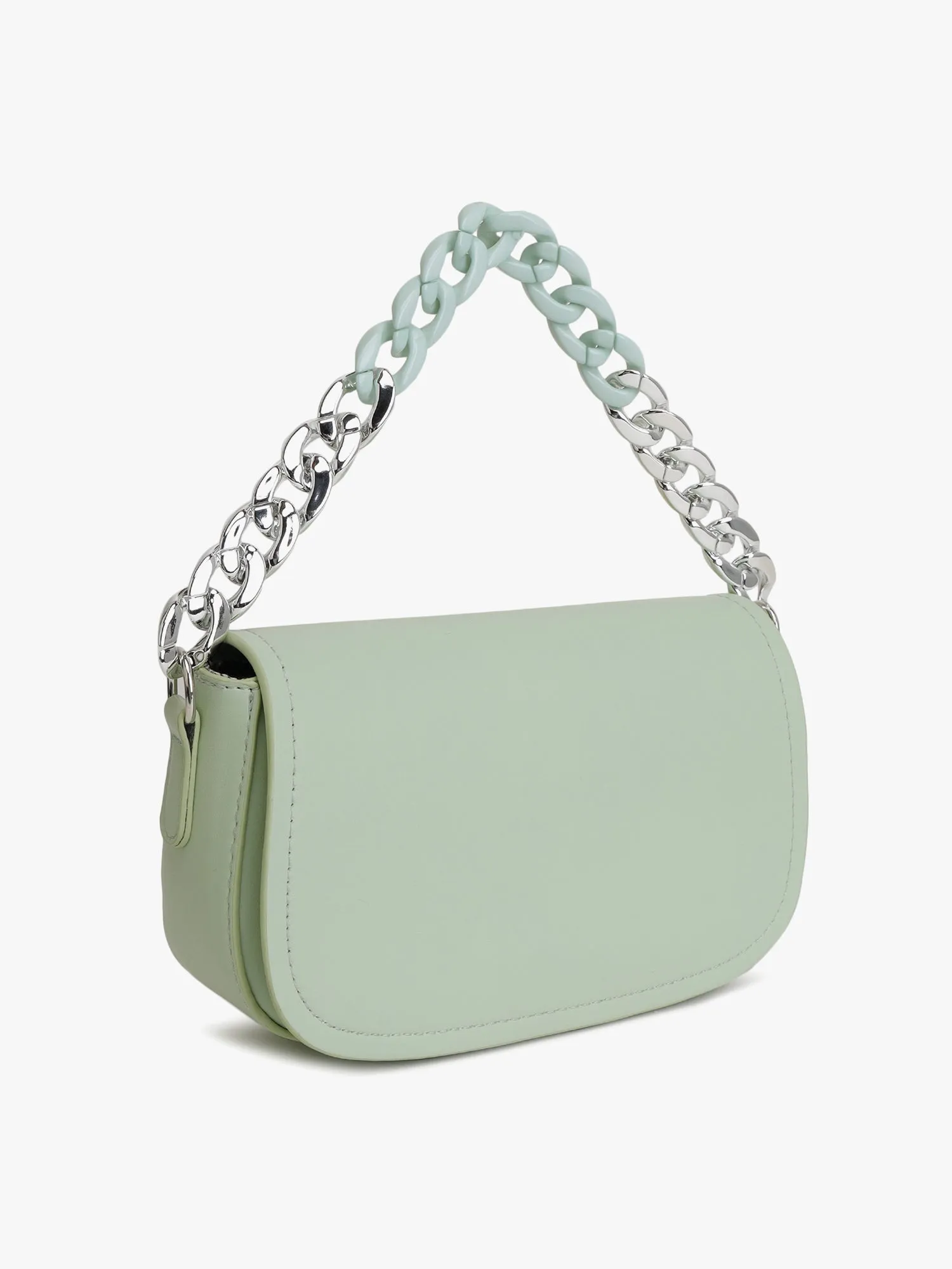 Dual Tone Chunky Chain Sling Bag