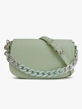 Dual Tone Chunky Chain Sling Bag