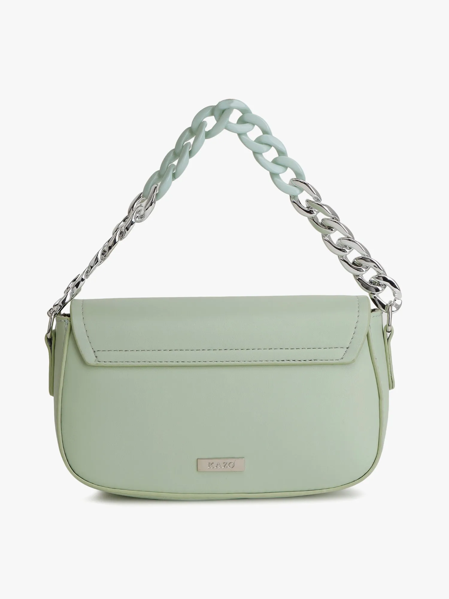 Dual Tone Chunky Chain Sling Bag