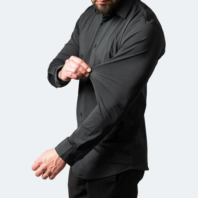 Elastic force non-iron long-sleeved business casual shirt