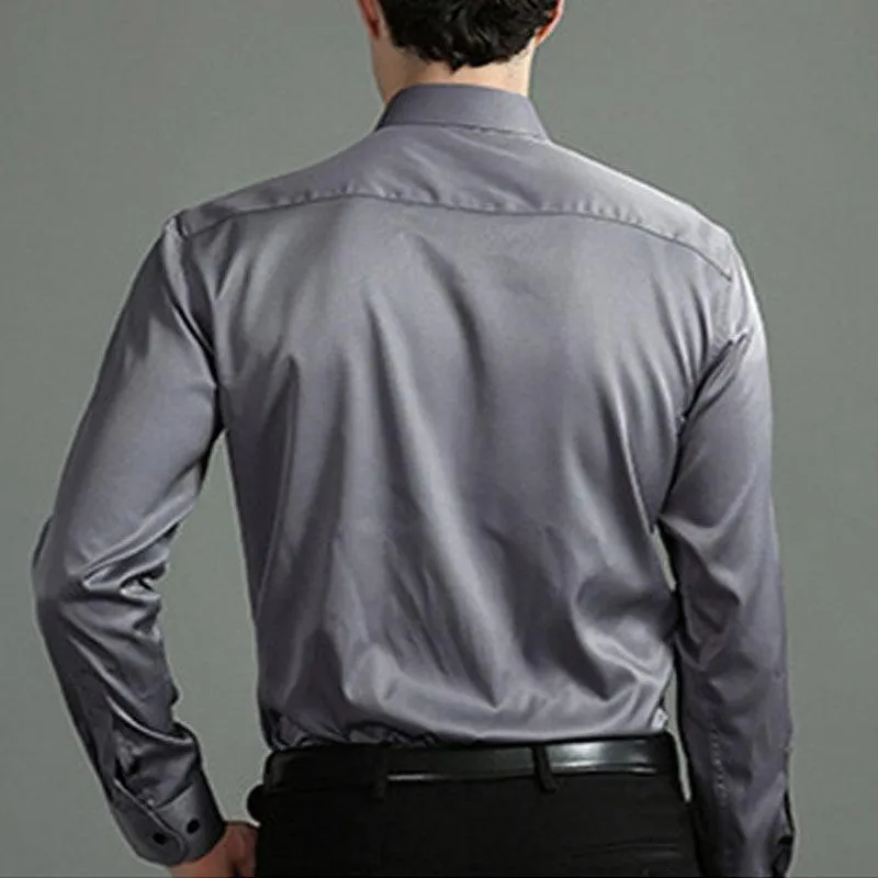 Elastic force non-iron long-sleeved business casual shirt