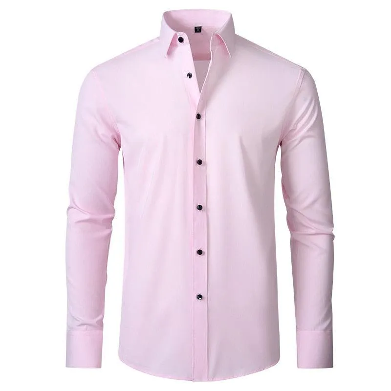 Elastic force non-iron long-sleeved business casual shirt